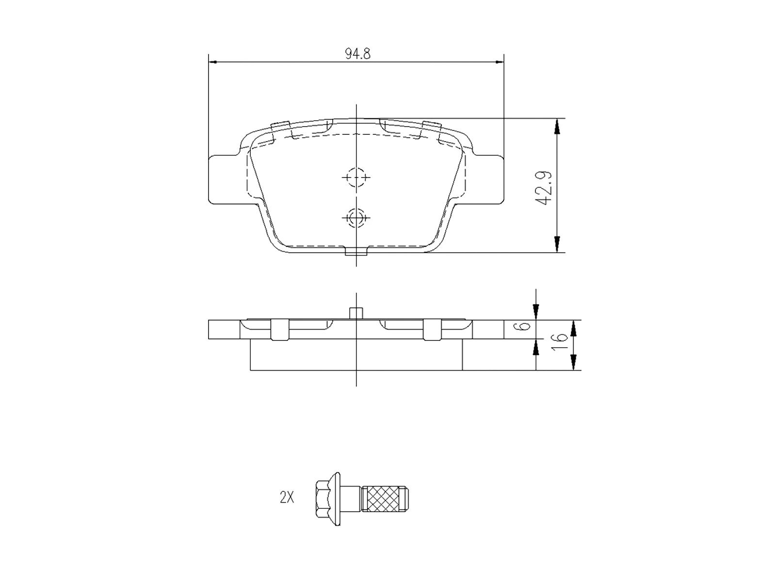 Brake Pad Set, disc brake (AZMT-44-022-1113)
