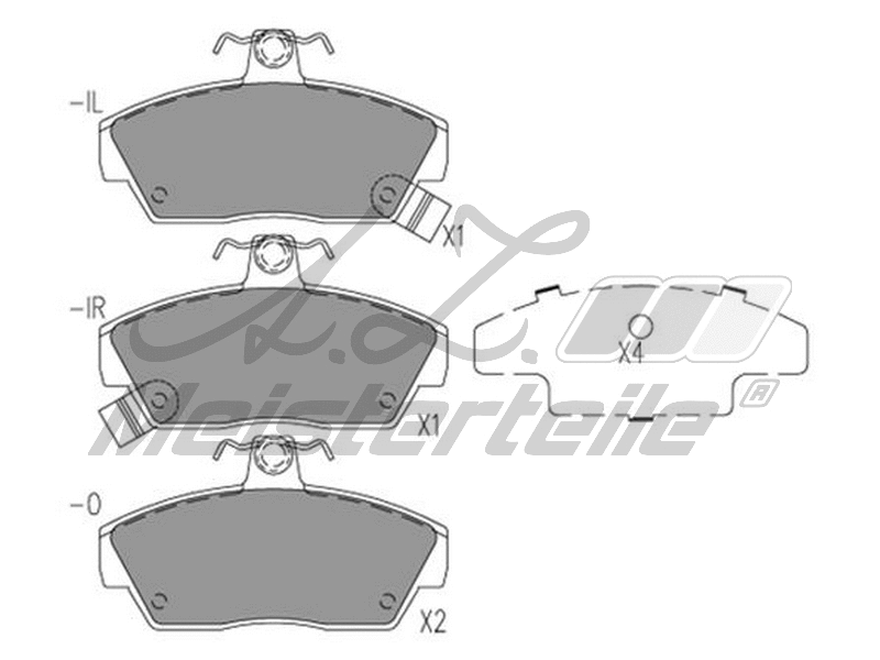 Brake Pad Set, disc brake (AZMT-44-022-2349)