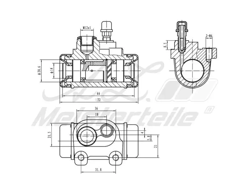 Wheel Brake Cylinder (AZMT-44-111-1089)