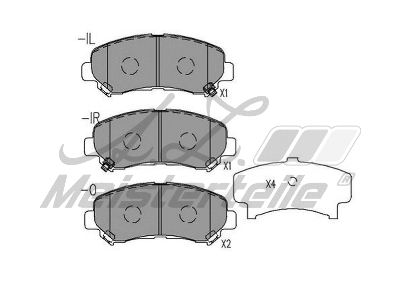 Brake Pad Set, disc brake (AZMT-44-022-2314)