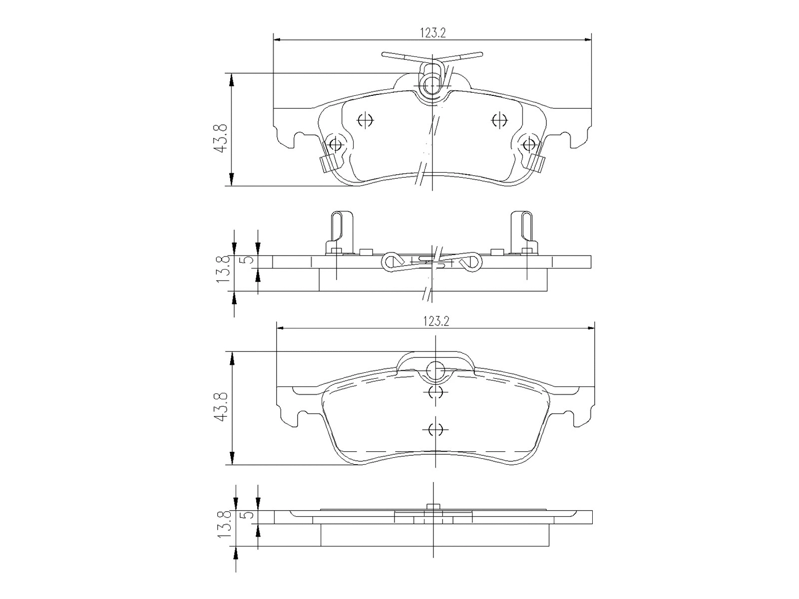Brake Pad Set, disc brake (AZMT-44-022-1294)