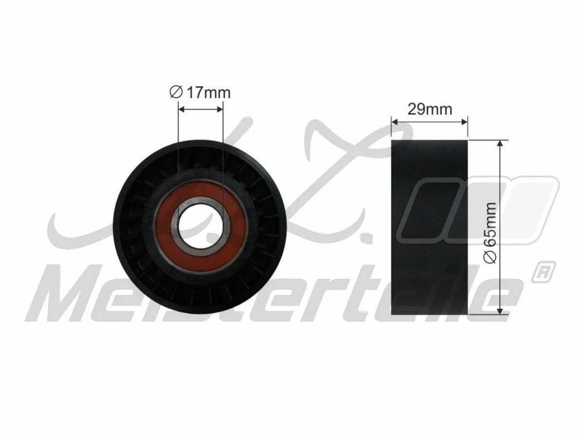 Deflection/Guide Pulley, V-ribbed belt