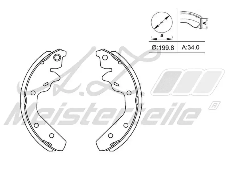 Brake Shoe Set (AZMT-44-026-1380)