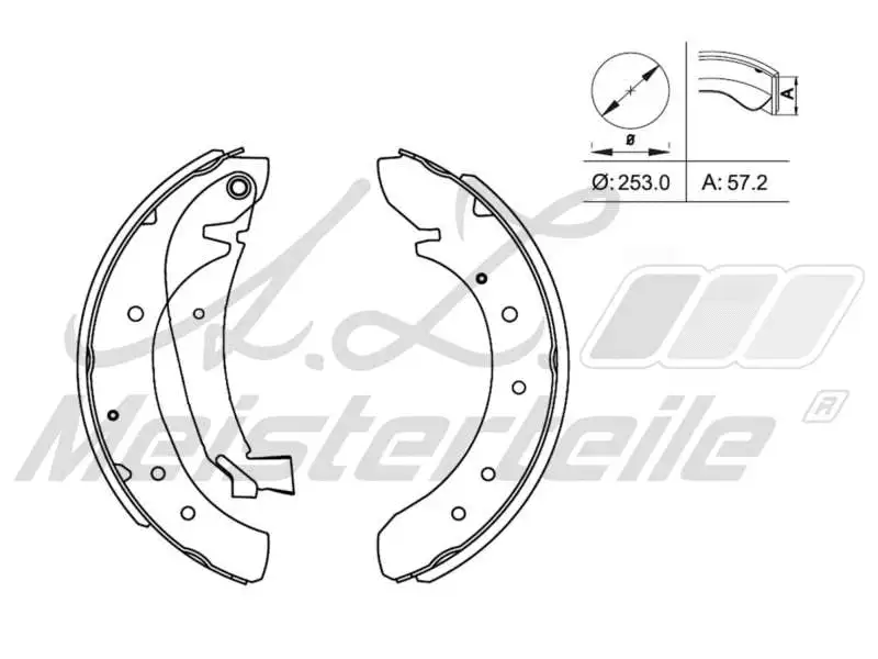 Brake Shoe Set (AZMT-44-026-1043)