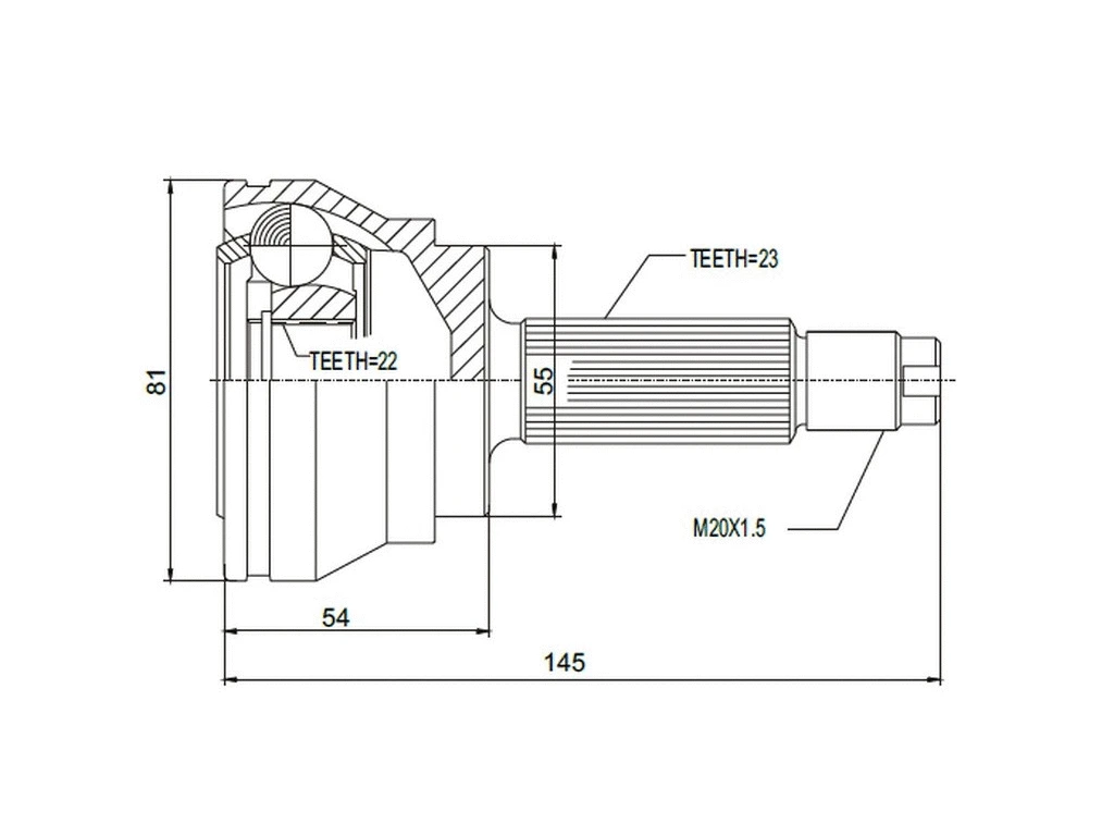 Joint Kit, drive shaft (AZMT-43-030-1081)