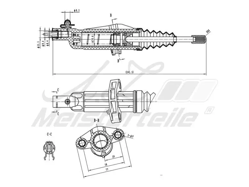 Slave Cylinder, clutch (AZMT-47-031-1026)