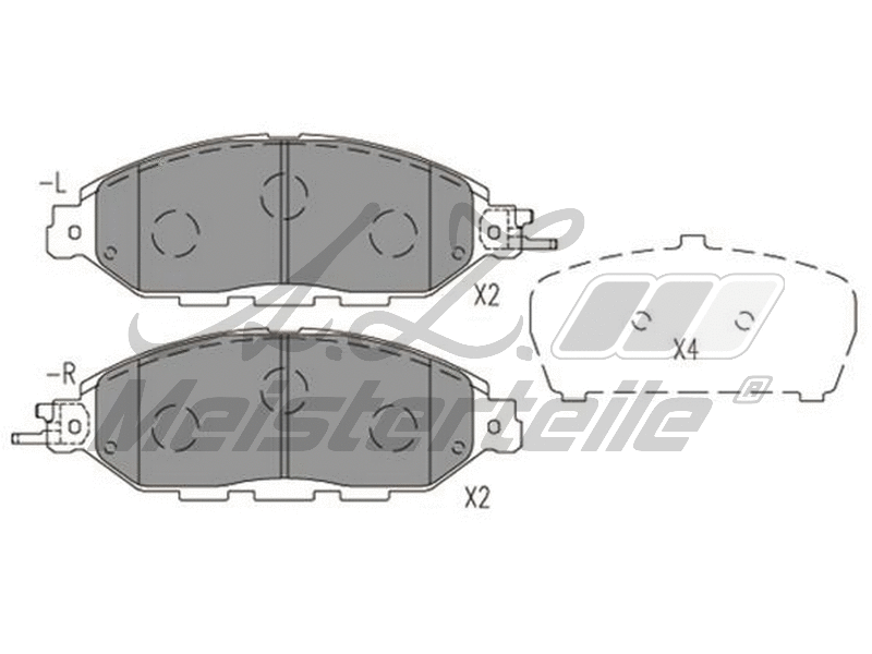 Brake Pad Set, disc brake (AZMT-44-022-1966)