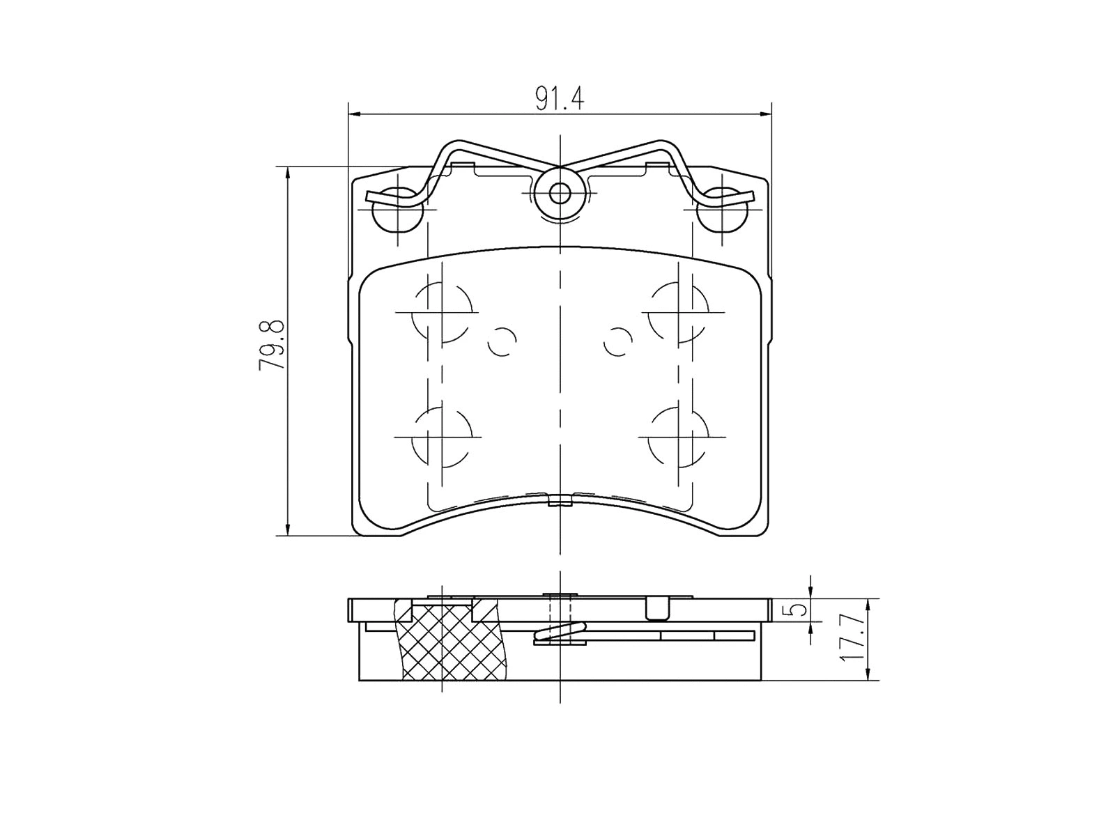 Brake Pad Set, disc brake (AZMT-44-022-1473)