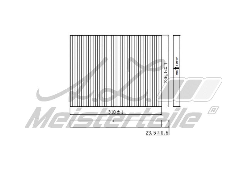 Filter, cabin air (AZMT-41-010-1688)