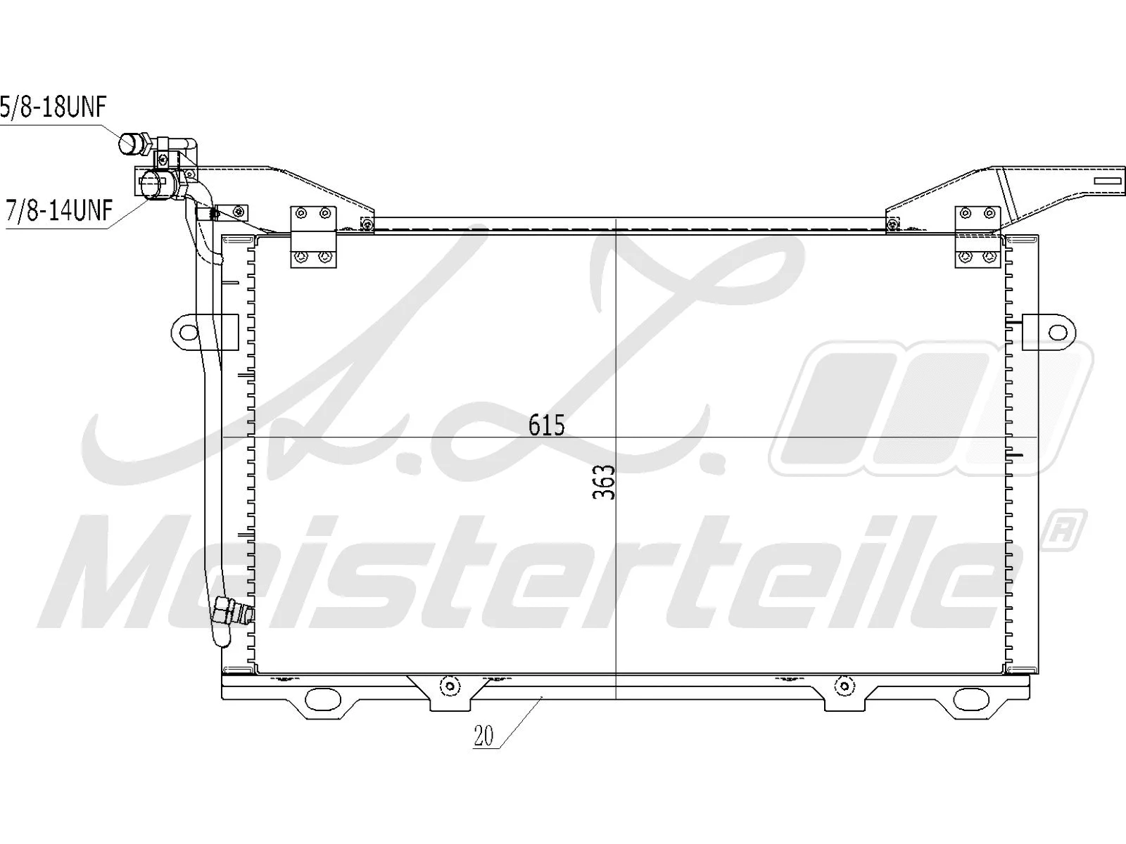 Condenser, air conditioning (AZMT-45-030-1354)