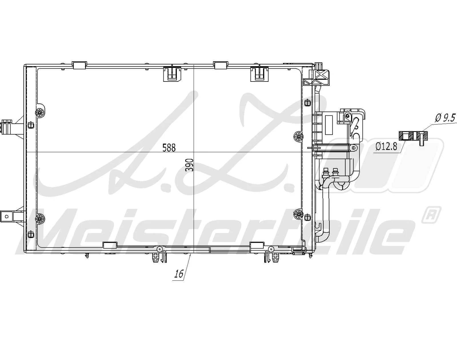 Condenser, air conditioning (AZMT-45-030-1028)