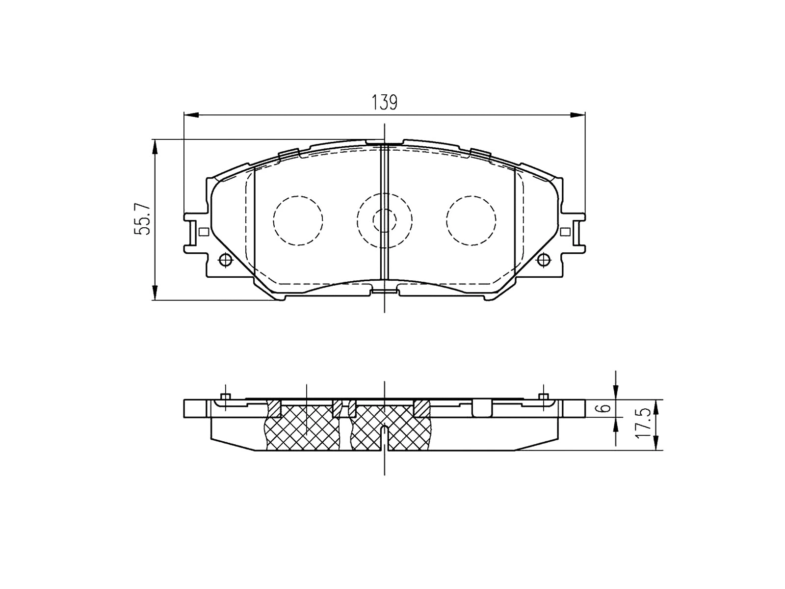 Brake Pad Set, disc brake (AZMT-44-022-1243)