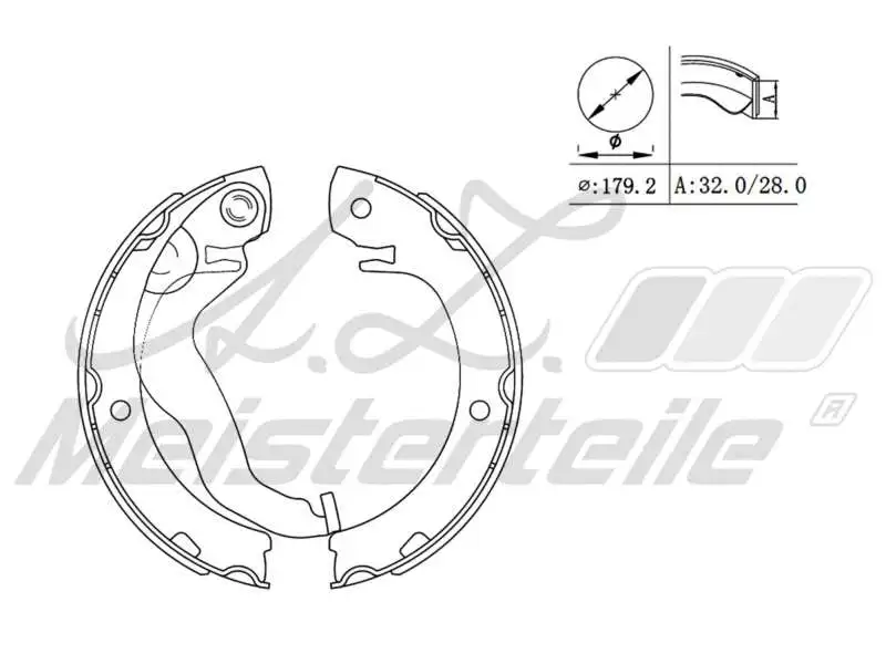 Brake Shoe Set (AZMT-44-026-1397)