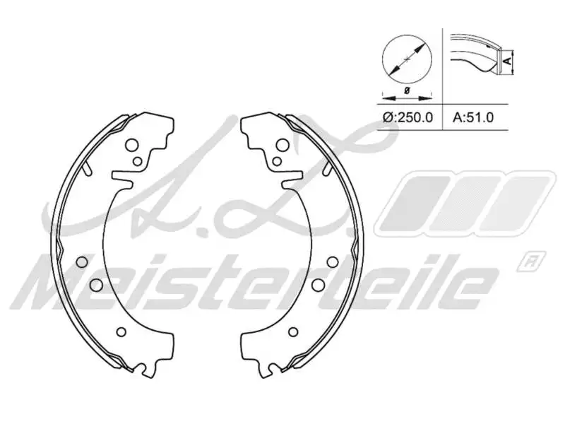 Brake Shoe Set (AZMT-44-026-1285)