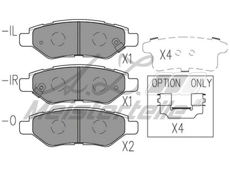 Brake Pad Set, disc brake (AZMT-44-022-1917)