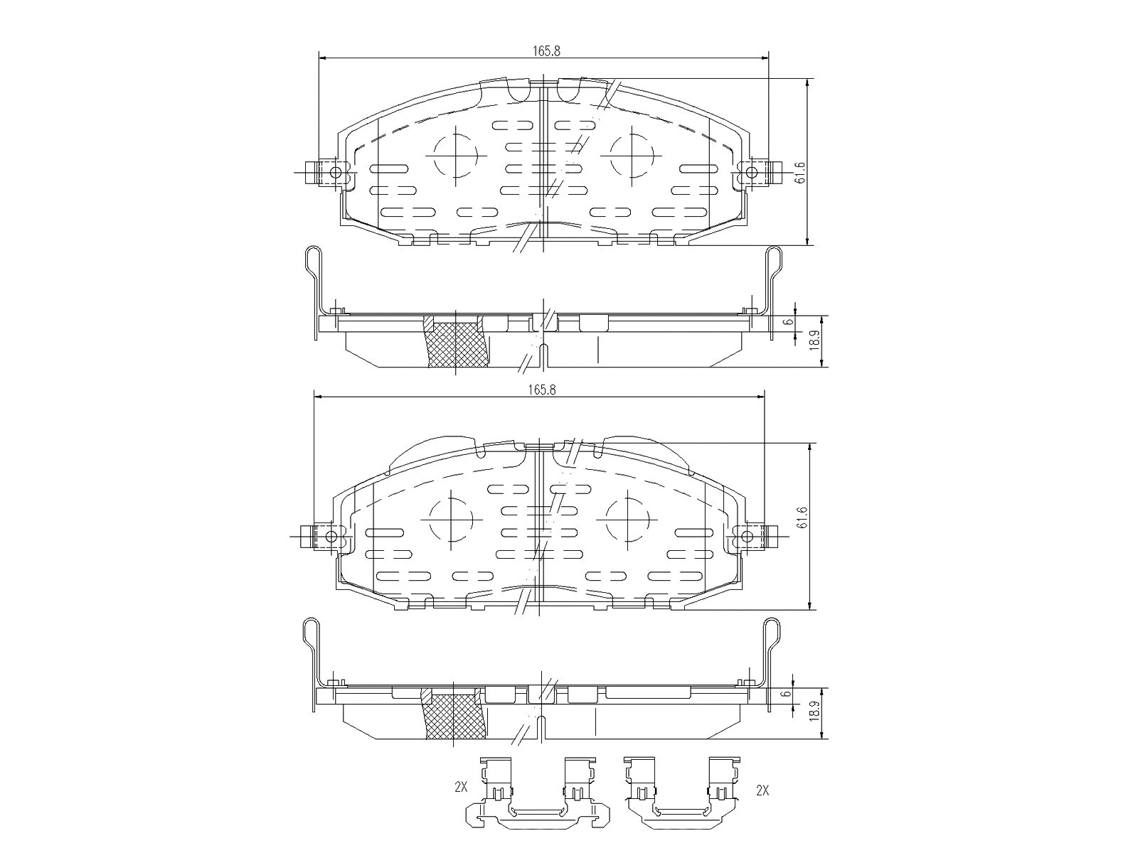 Brake Pad Set, disc brake (AZMT-44-022-1154)