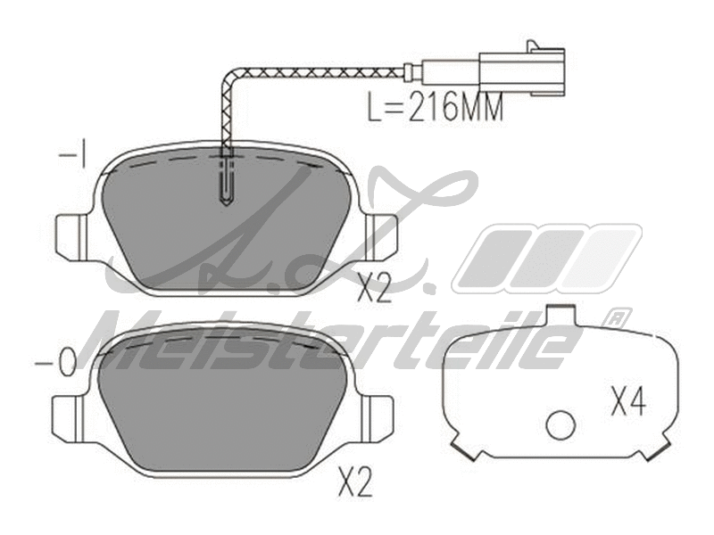Brake Pad Set, disc brake (AZMT-44-022-1760)