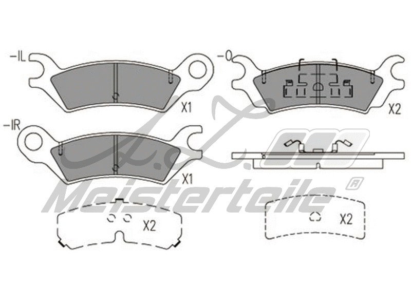 Brake Pad Set, disc brake (AZMT-44-022-2245)