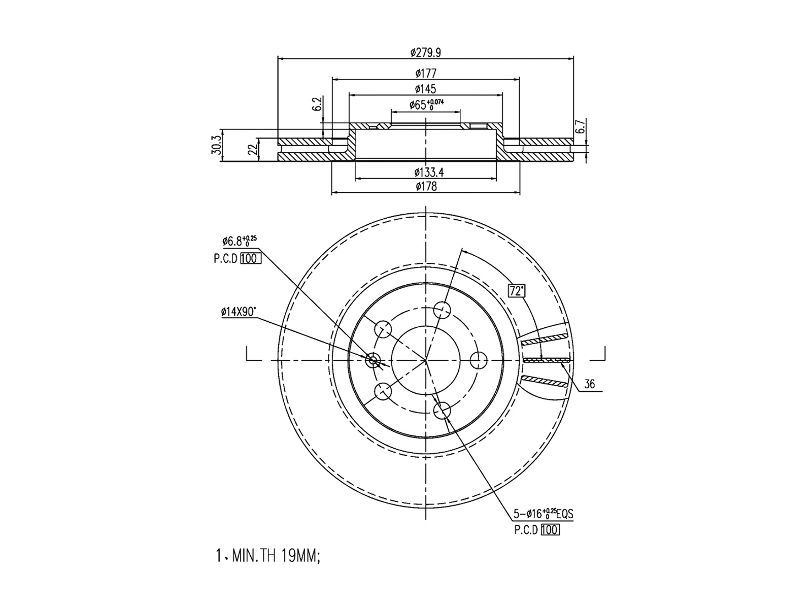 Brake Disc (AZMT-44-024-1528)