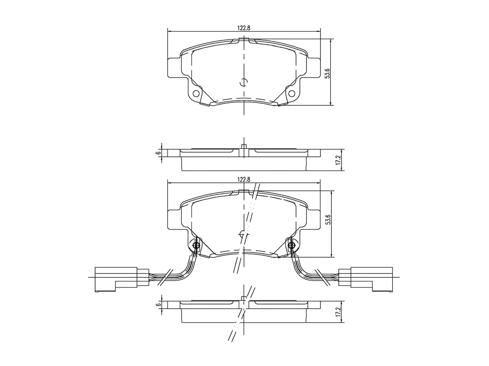 Brake Pad Set, disc brake (AZMT-44-022-1468)