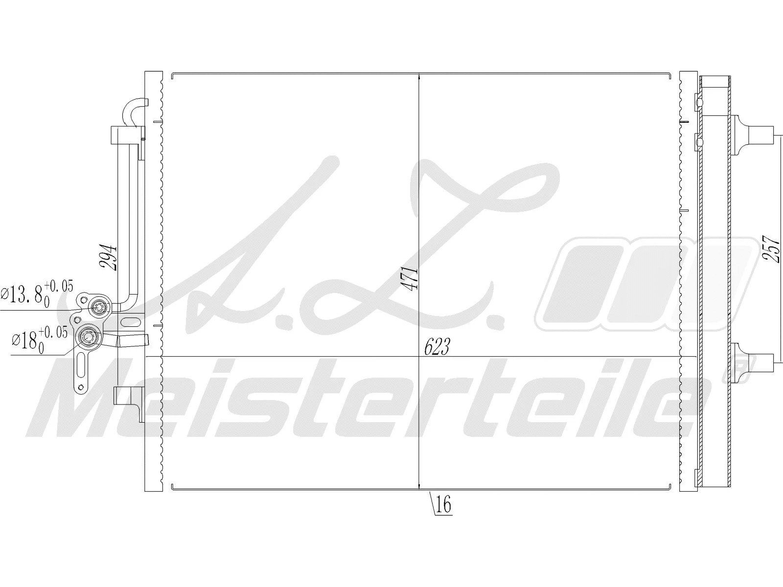 Condenser, air conditioning (AZMT-45-030-1548)