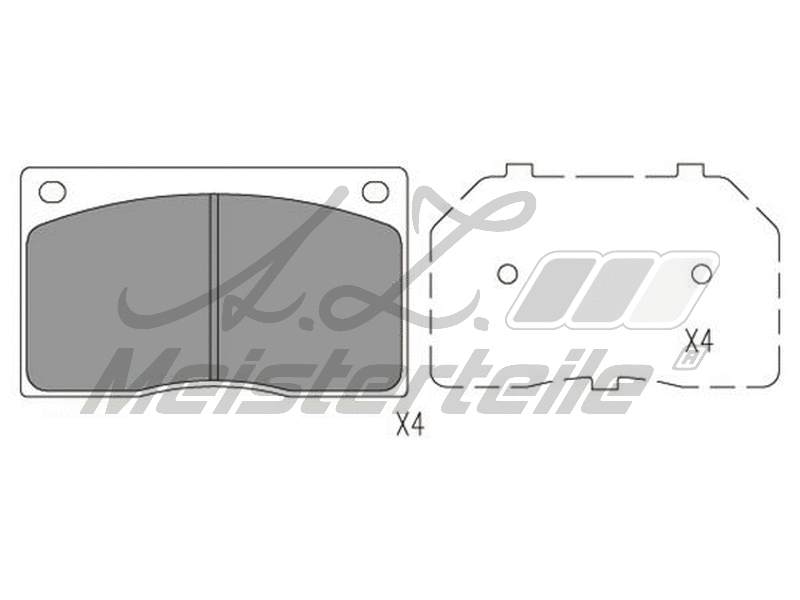 Brake Pad Set, disc brake (AZMT-44-022-1833)
