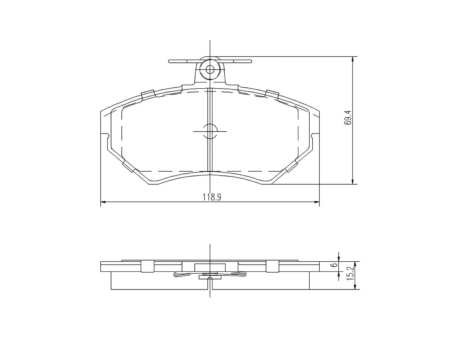 Brake Pad Set, disc brake (AZMT-44-022-1056)