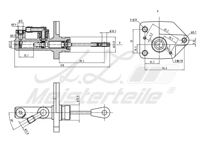 Master Cylinder, clutch (AZMT-47-030-1060)