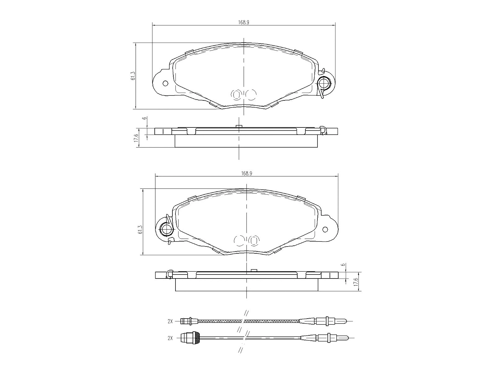 Brake Pad Set, disc brake (AZMT-44-022-1033)