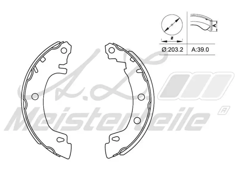 Brake Shoe Set (AZMT-44-026-1019)