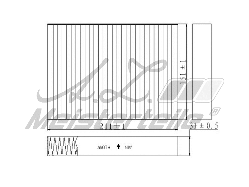 Filter, cabin air (AZMT-41-010-1637)