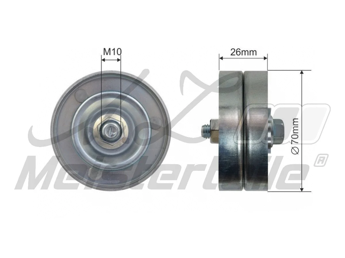 Deflection/Guide Pulley, V-ribbed belt