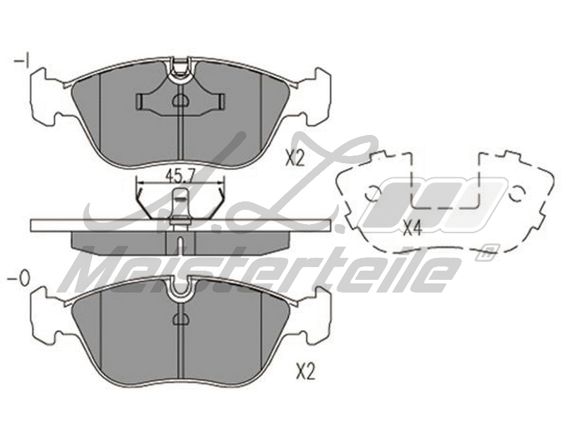 Brake Pad Set, disc brake (AZMT-44-022-2140)