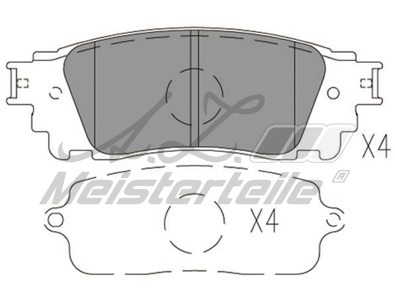 Brake Pad Set, disc brake (AZMT-44-022-2433)