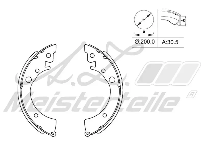 Brake Shoe Set (AZMT-44-026-1388)
