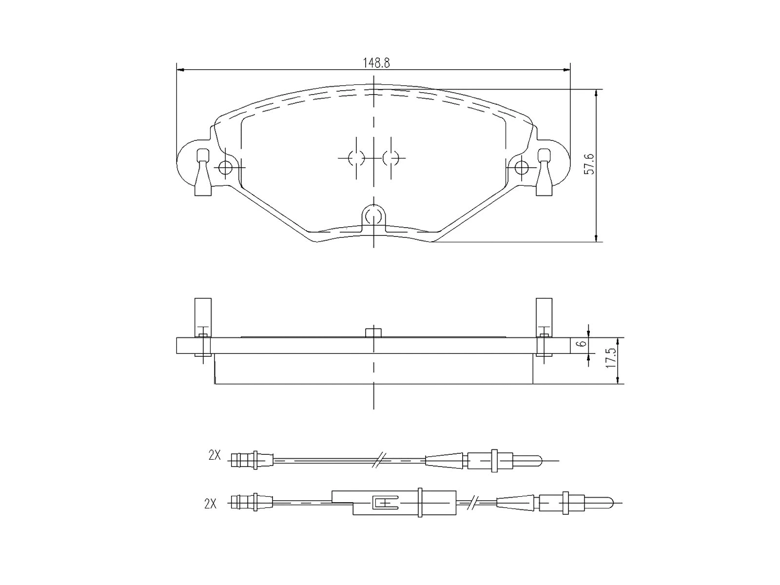 Brake Pad Set, disc brake (AZMT-44-022-1085)