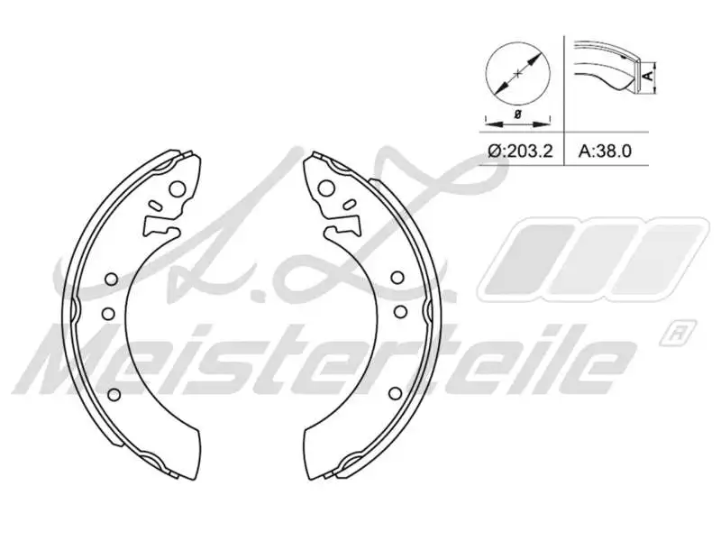Brake Shoe Set (AZMT-44-026-1456)