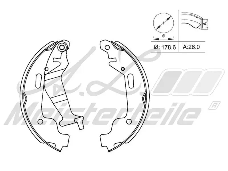 Brake Shoe Set (AZMT-44-026-1074)