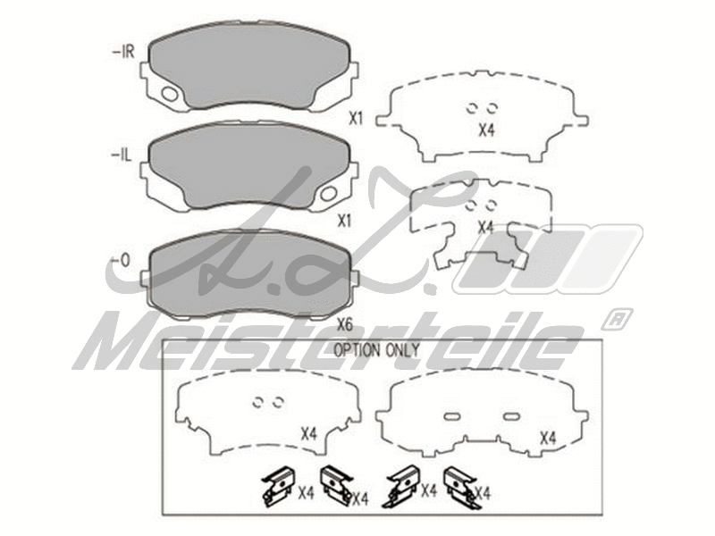 Brake Pad Set, disc brake (AZMT-44-022-1769)