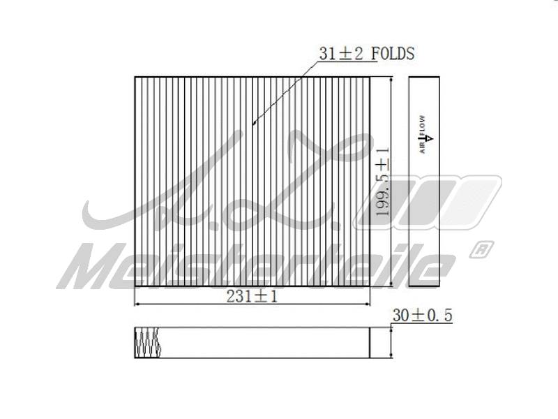 Filter, cabin air (AZMT-41-010-1549)