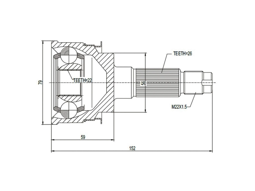 Joint Kit, drive shaft (AZMT-43-030-1075)