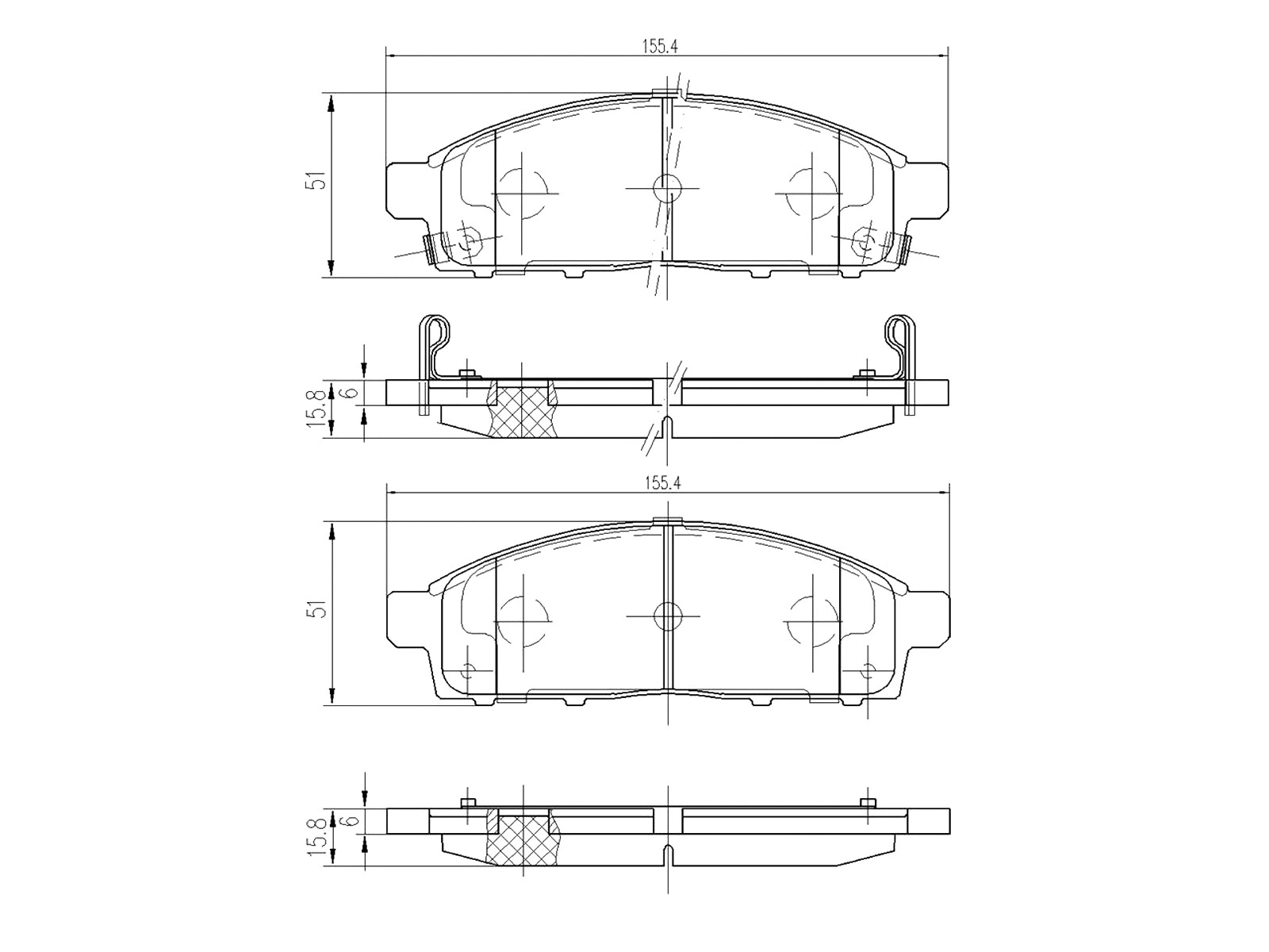 Brake Pad Set, disc brake (AZMT-44-022-1293)