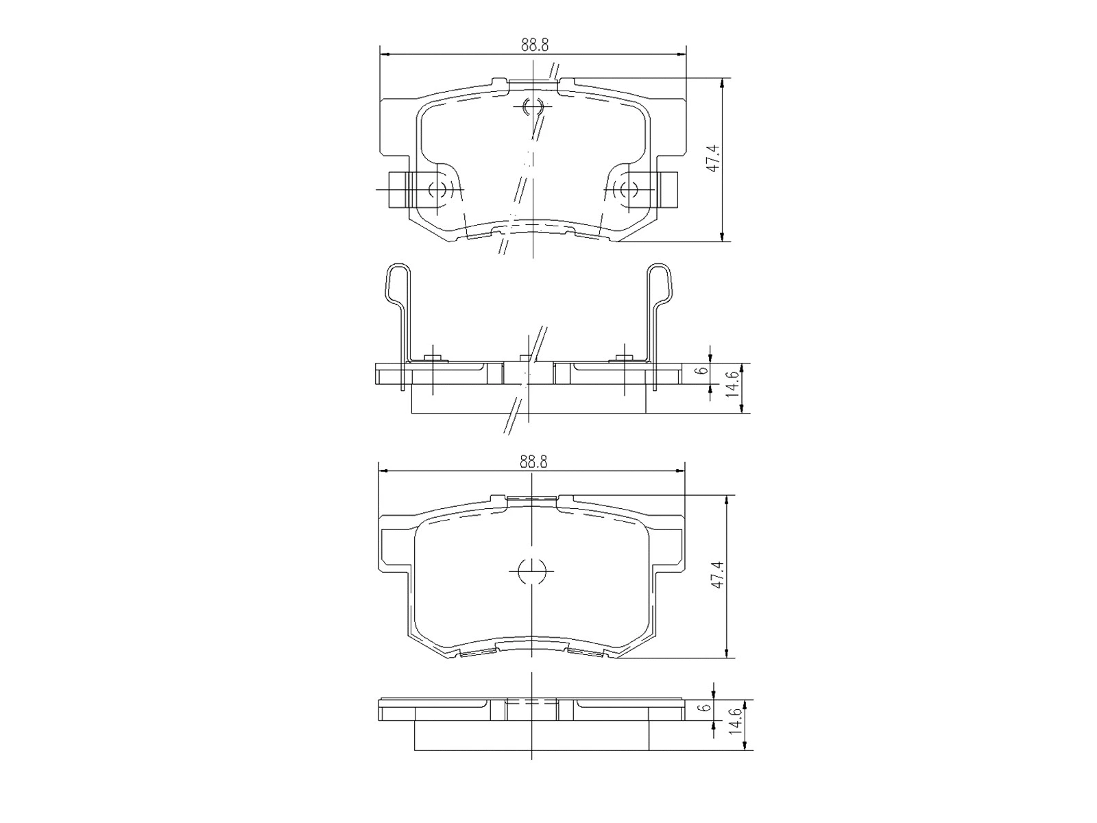 Brake Pad Set, disc brake (AZMT-44-022-1426)