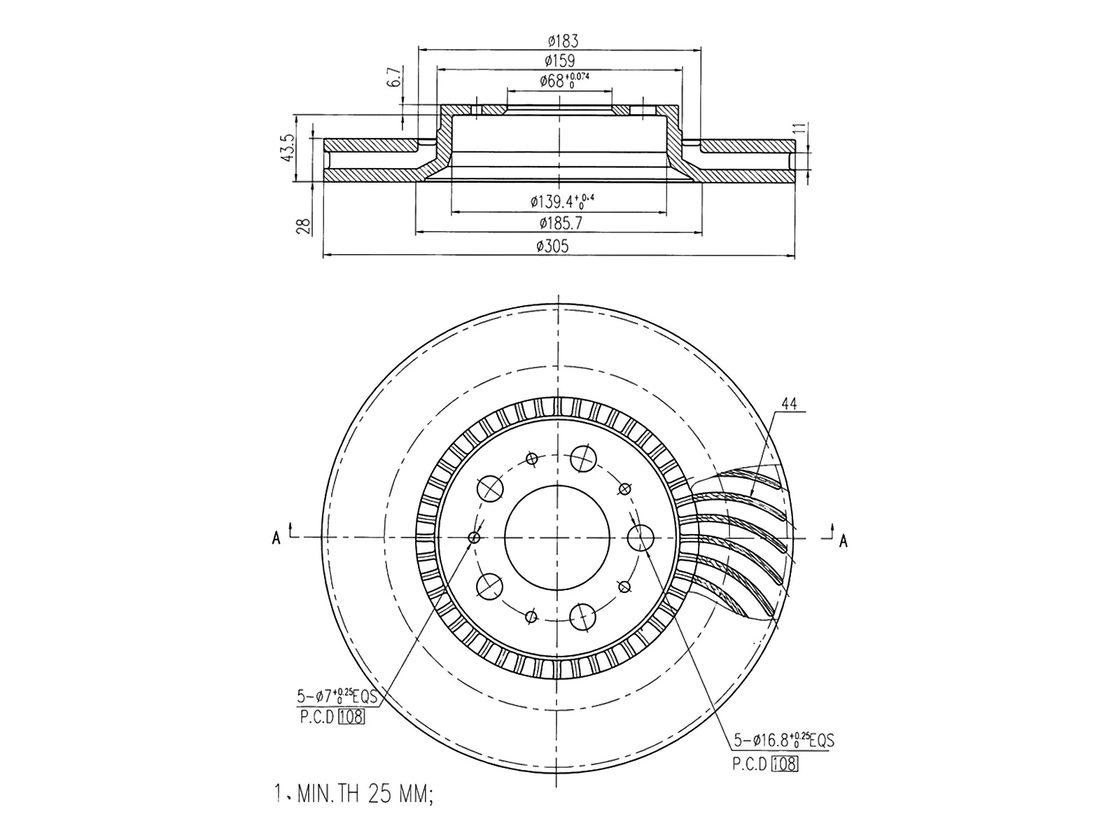 Brake Disc (AZMT-44-024-1043)