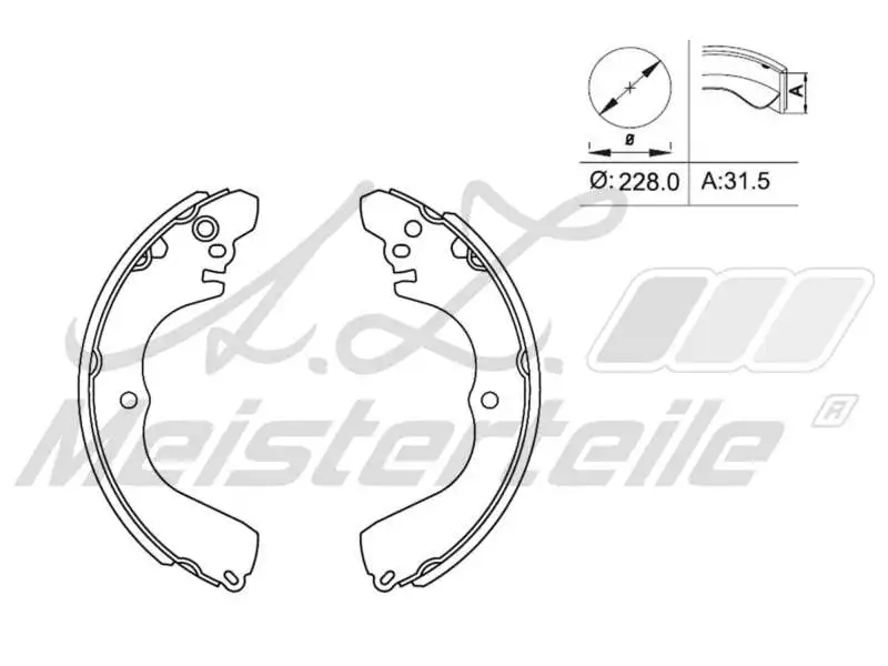 Brake Shoe Set (AZMT-44-026-1389)