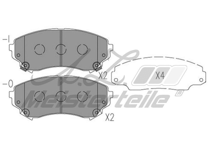 Brake Pad Set, disc brake (AZMT-44-022-2431)