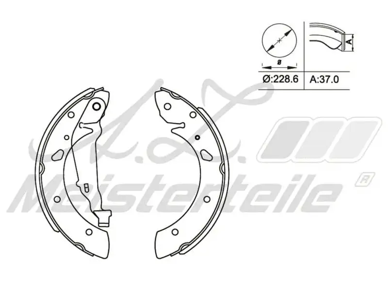 Brake Shoe Set (AZMT-44-026-1170)