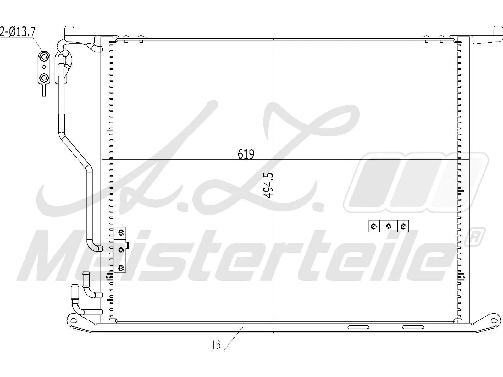 Condenser, air conditioning (AZMT-45-030-1257)