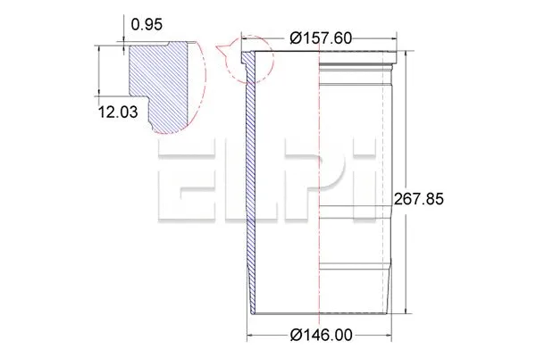 Cylinder Sleeve (LP180 2233)