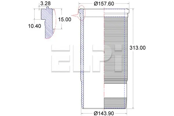 Cylinder Sleeve (LP180 3430)